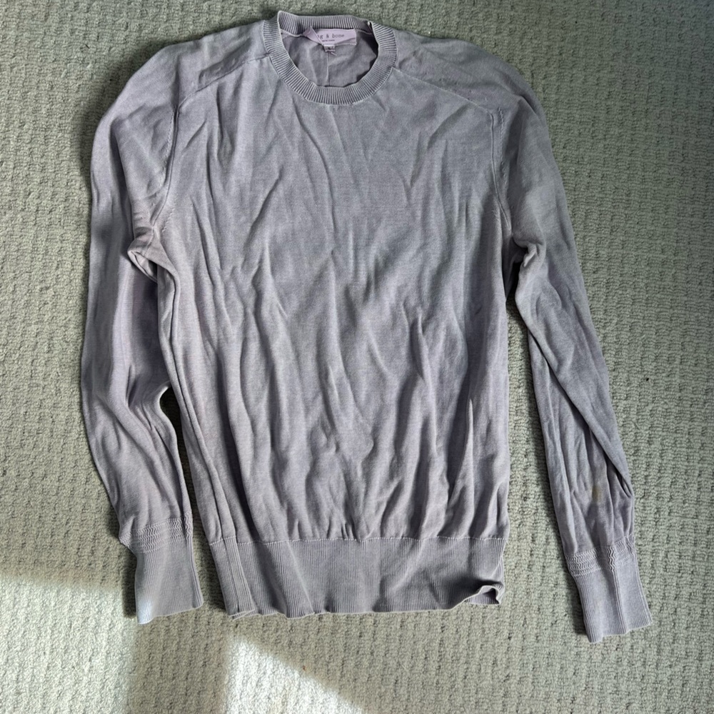 Rag & Bone cotton purple sweater